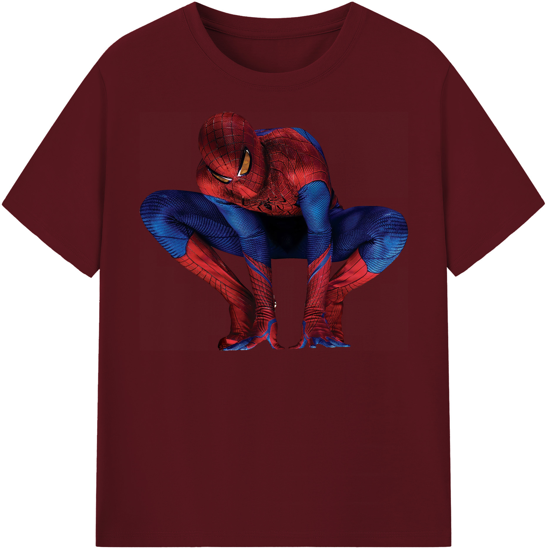 （画像用） Spider Man スパイダーマン 綿100％半袖Tシャツ（フロントプリント）